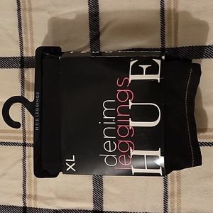 NWT XL HUE DENIM LEGGINGS